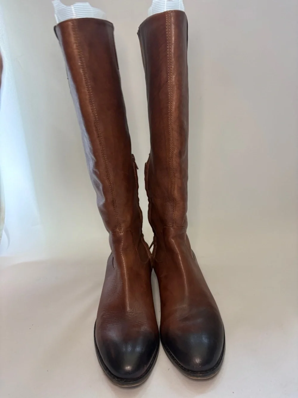 Arturo‎ Chiang Chestnut Brown Leather Over-the-Knee Riding Boots Size 9.5